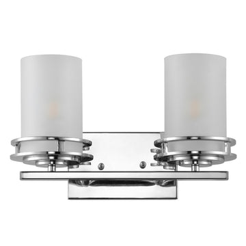 Fairfax Metal/Frosted Glass Contemporary Glam LED Vanity Light - JONATHAN Y